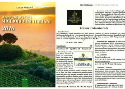 Articolo Annuario dei Migliori vini d'Italia Maroni anno 2016
