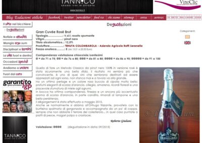 Articolo di LaVINIum riguardante lo spumante Gran Cuvée Rosé Brut